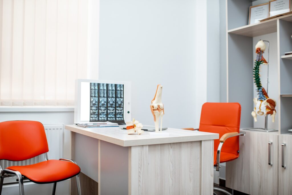 Office of the therapist at the clinic